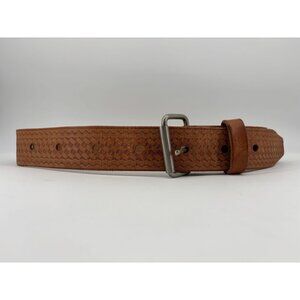 Basket Weave Leather Belt 37-41 Mexico